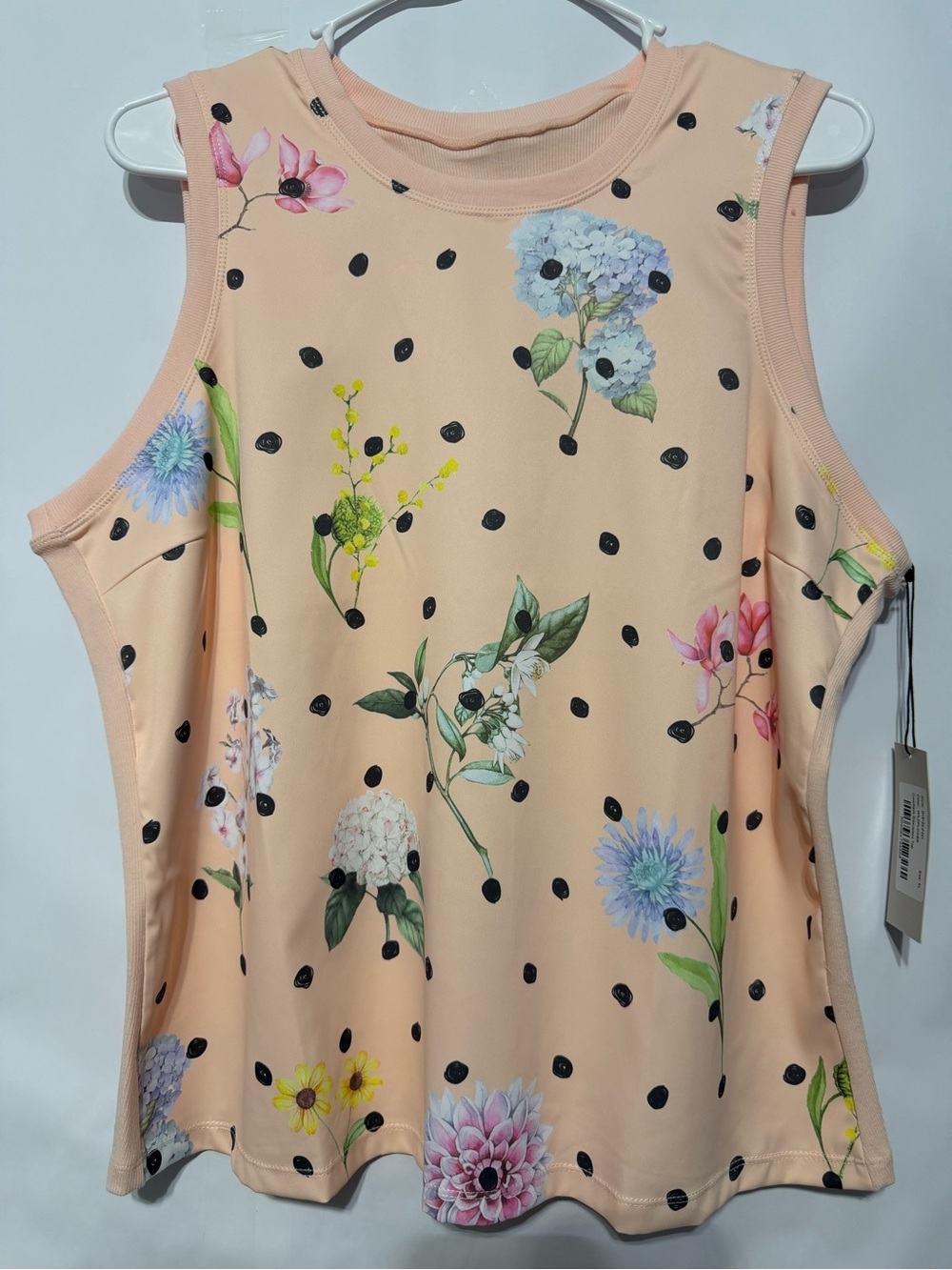 NWT Tail Activewear Wildflower Crewneck Sleeveless Top XL Golf Tennis